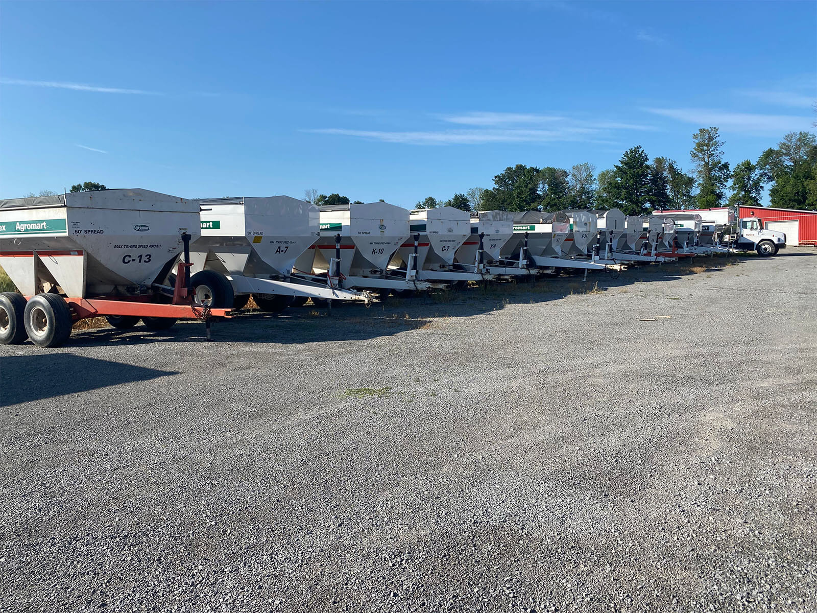 Harvex spreader rentals